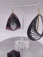 Load and play video in Gallery viewer, Café faux leather earrings
