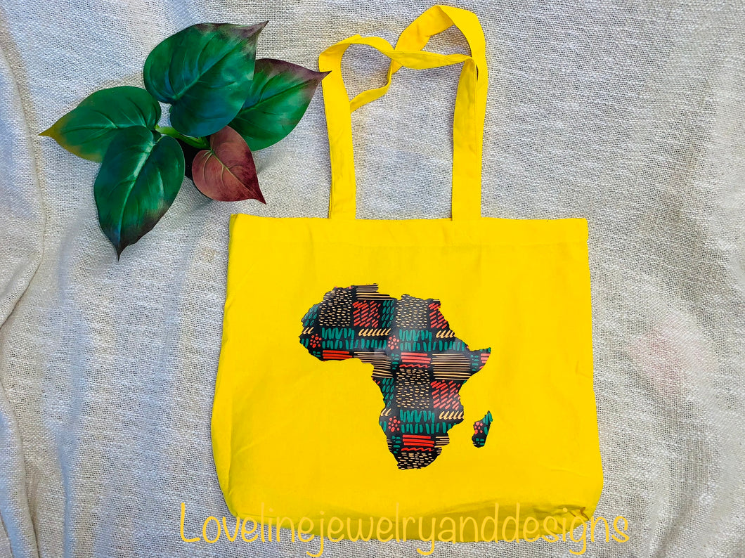 Bold & Beautiful Yellow Africa Tote