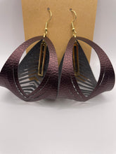 Load image into Gallery viewer, Café faux leather earrings
